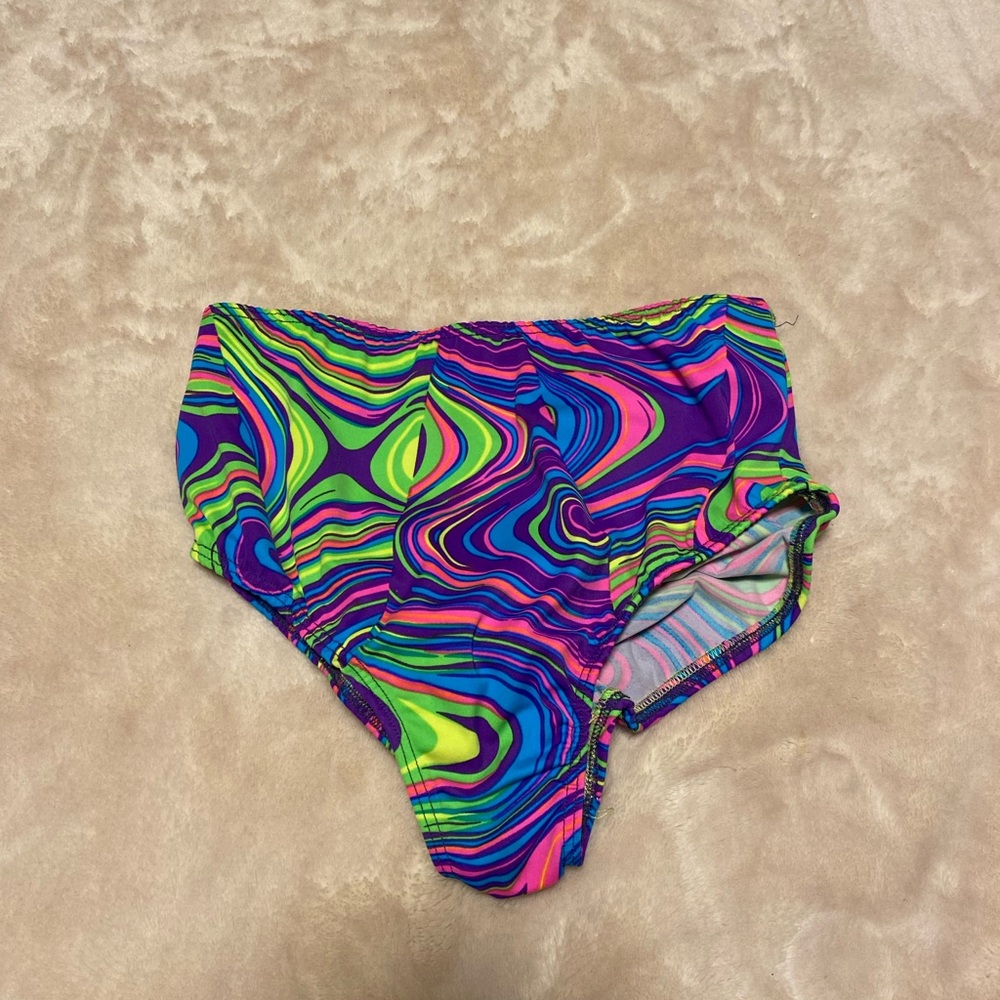 Vibrant Swirl Pattern Rave Bottoms